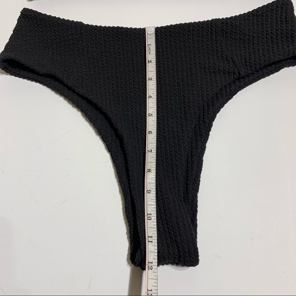 Bandeau high-waisted Crackle Fabric Bikini - Picture 4 of 4